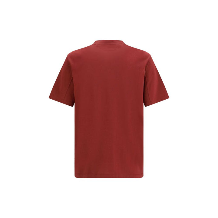 Brunello Cucinelli Bordeaux Cotton T-Shirt