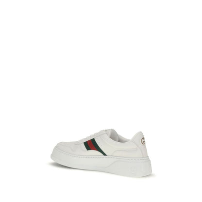 Gucci White Calf Leather Bos Taurus Chunky Sneakers