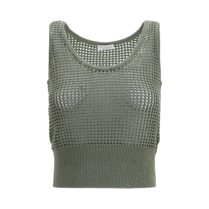 Brunello Cucinelli Bicolor Cotton Tank Tops