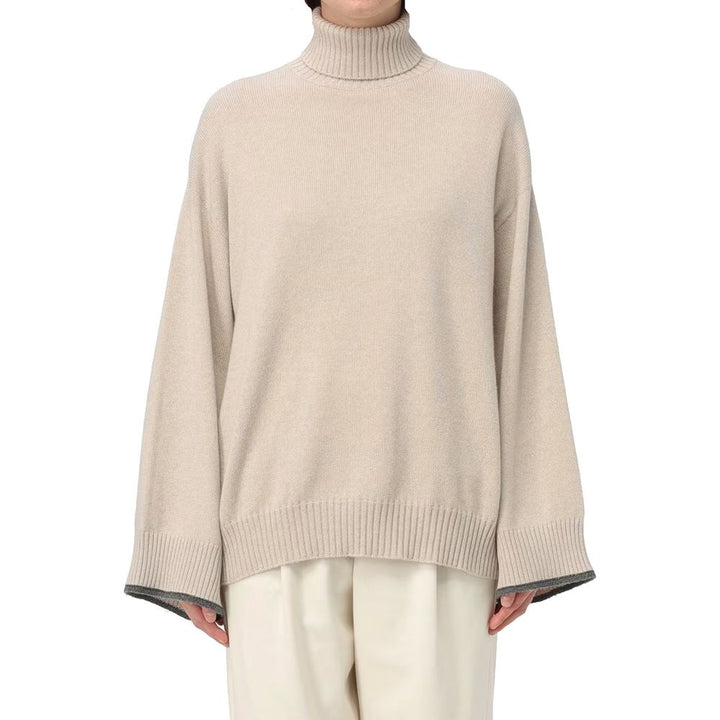 Brunello Cucinelli Beige Cashmere Turtleneck