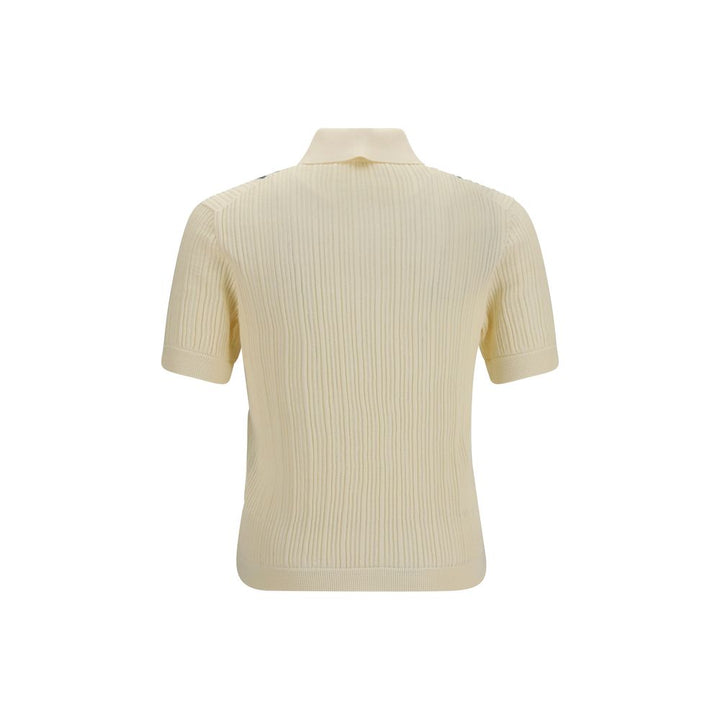 Versace Beige Cotton Polo Shirt