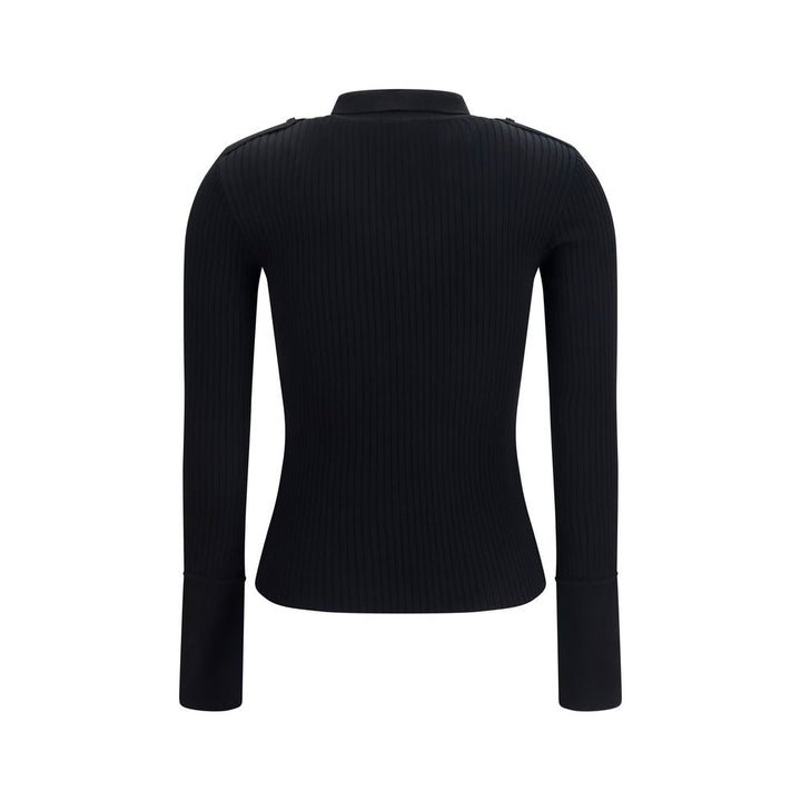 Courrèges Black Viscose Polo Shirt