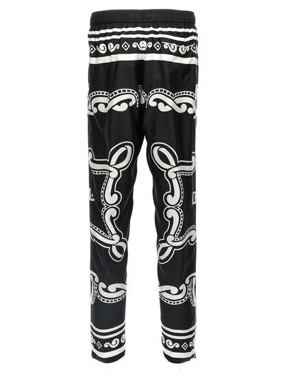 Dolce & Gabbana Bicolor Silk Casual Pants