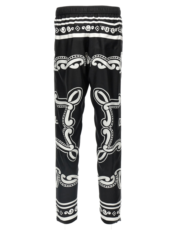 Dolce & Gabbana Bicolor Silk Casual Pants