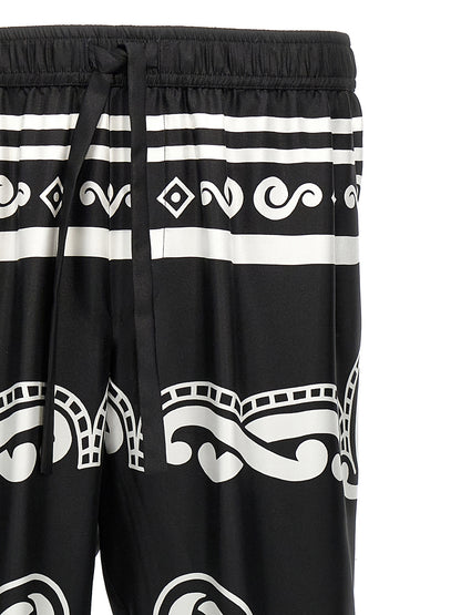 Dolce & Gabbana Bicolor Silk Casual Pants