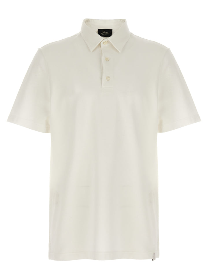 Brioni White Cotton Polo Shirt