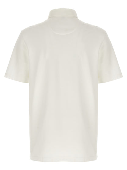 Brioni White Cotton Polo Shirt