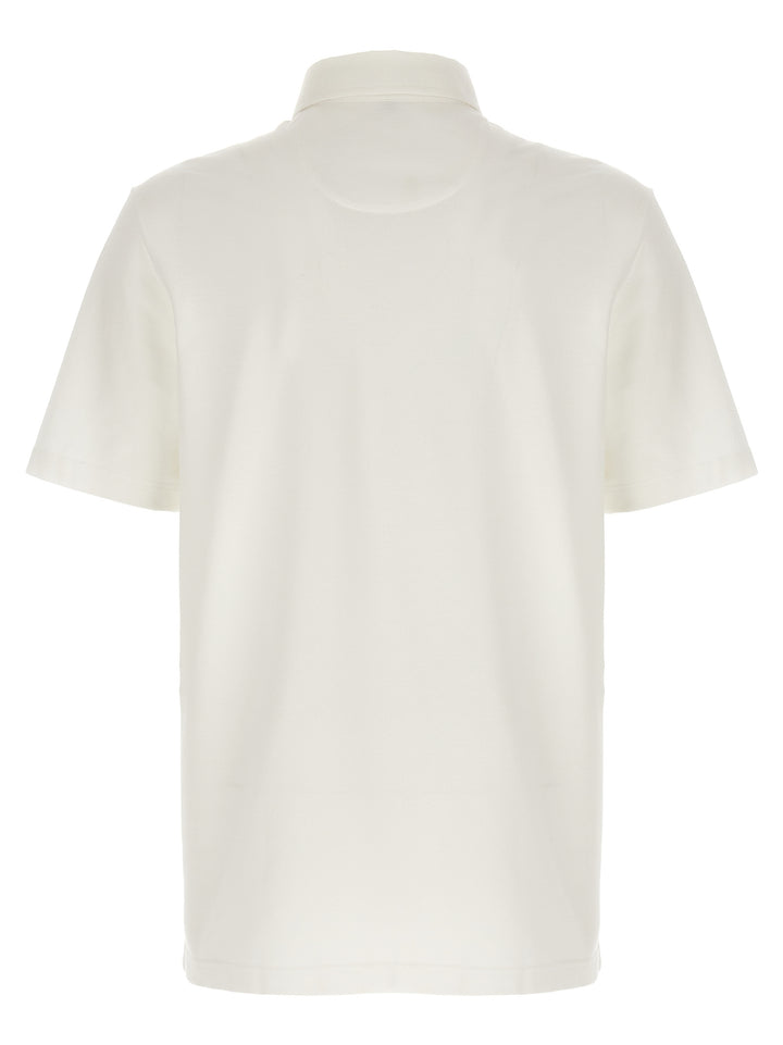 Brioni White Cotton Polo Shirt