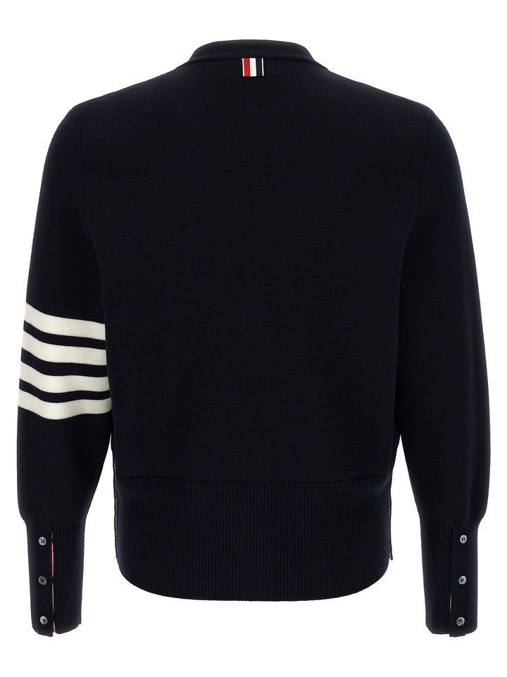 Thom Browne Blue Virgin Wool Cardigan