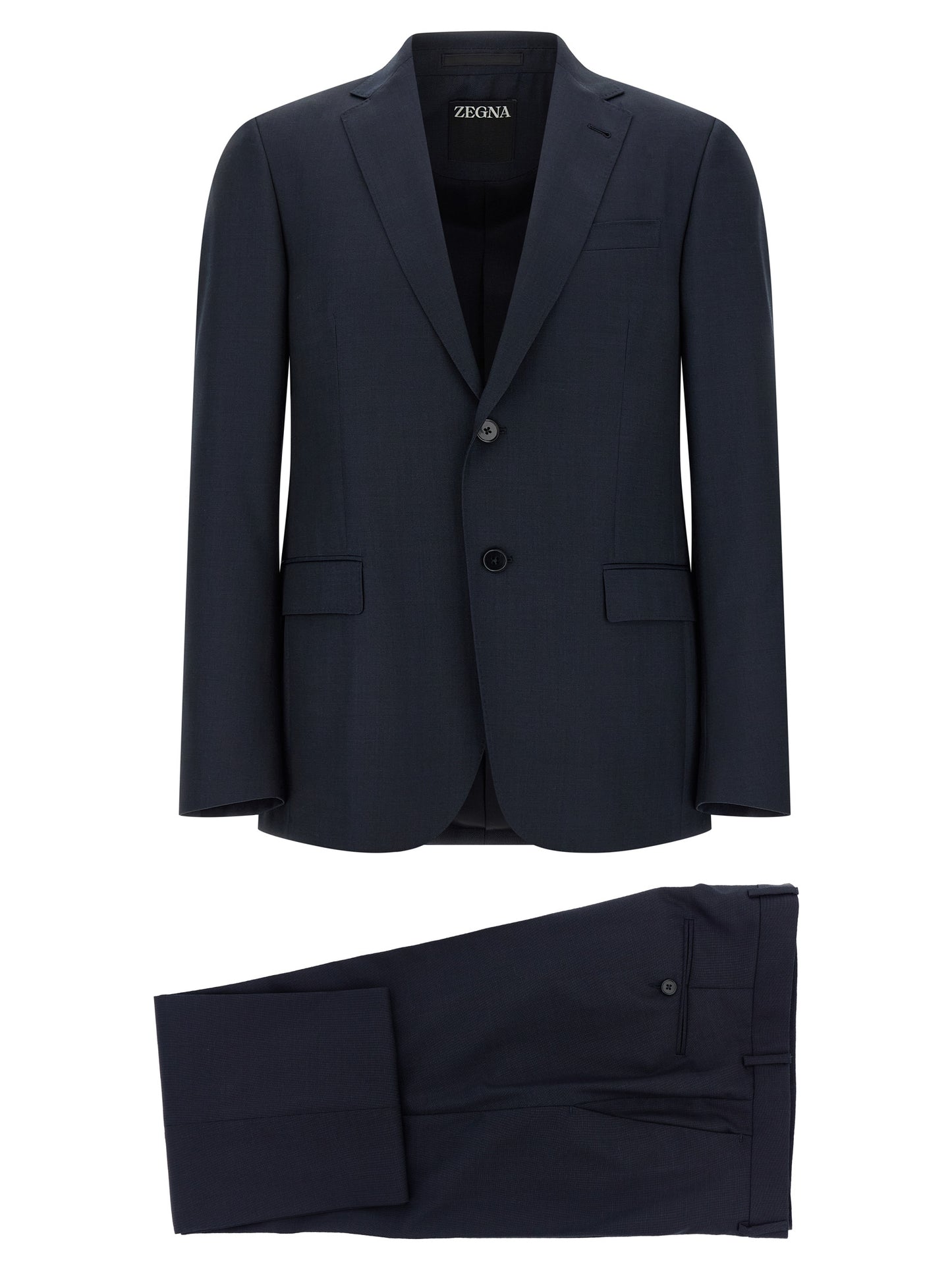 ZEGNA Blue Wool Two-Piece Suit