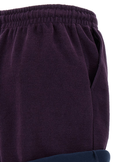 The Attico Purple Cotton Bermuda Shorts