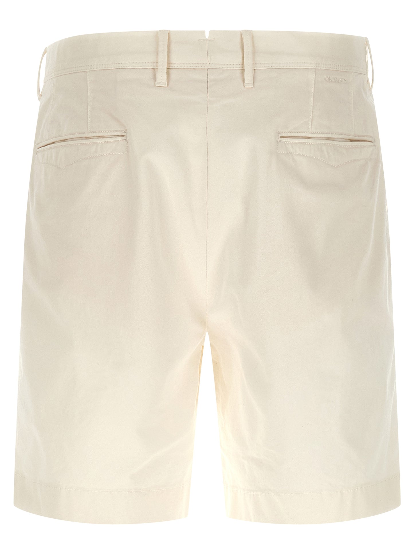 Incotex White Cotton Bermuda Shorts