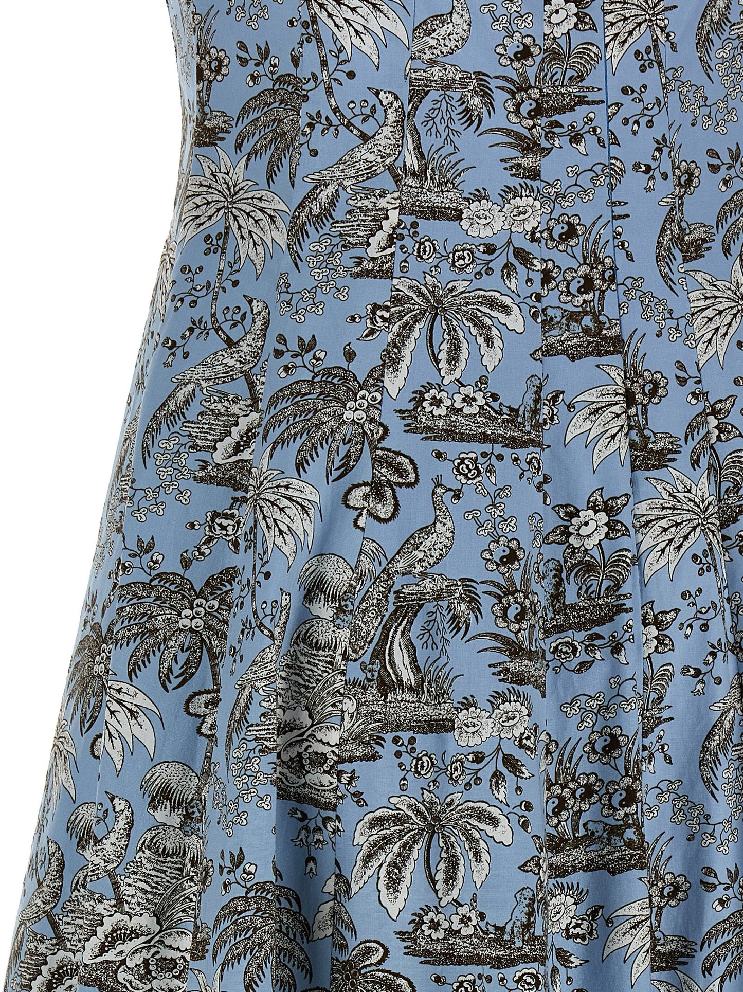 Staud Blue Cotton Midi Dress