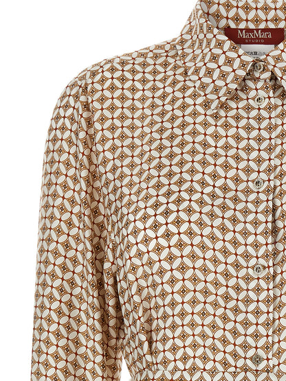 Max Mara Brown Silk Blouse
