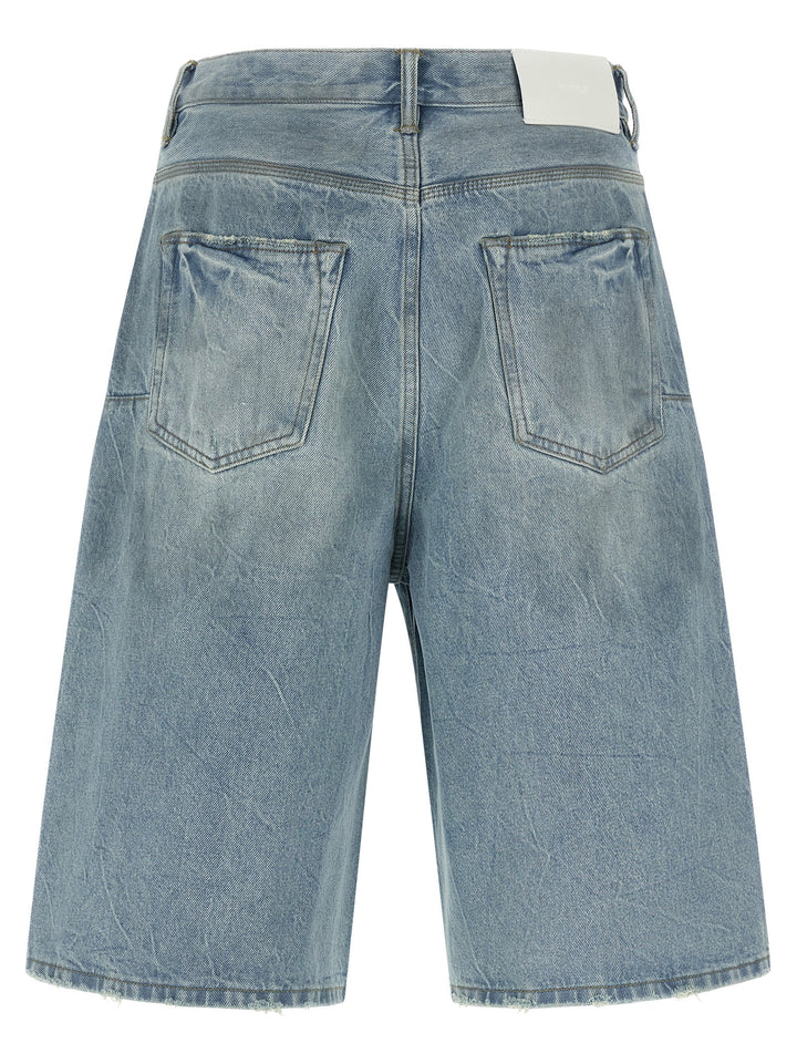 PURPLE Blue Cotton Bermuda Shorts