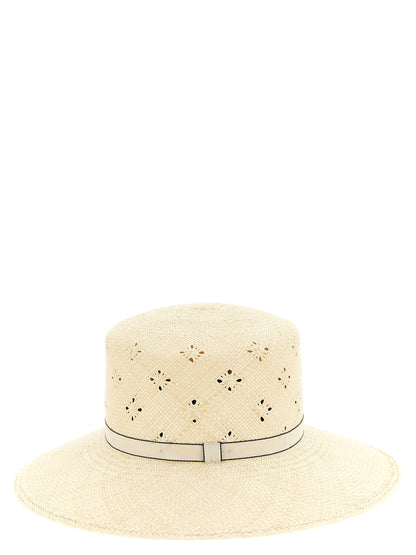 Maison Michel Beige Fabric Sunhat