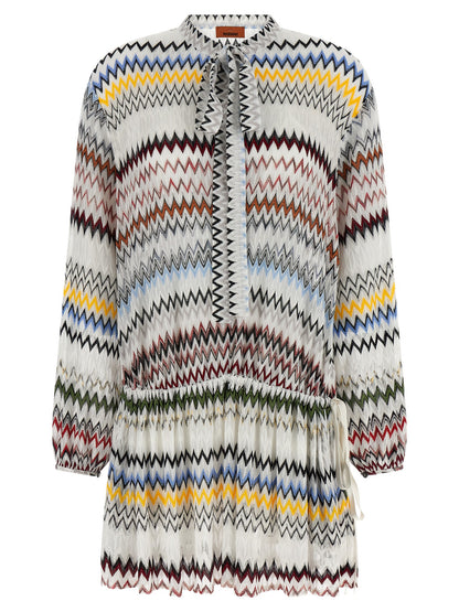 Missoni White Viscose Short Dress