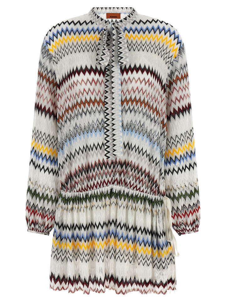 Missoni White Viscose Short Dress