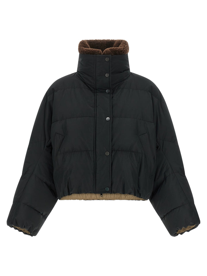 Brunello Cucinelli Black Cotton Full-Length Jacket