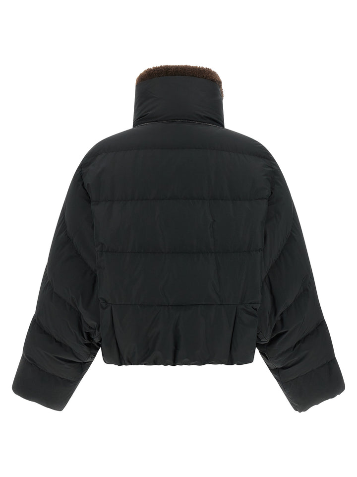 Brunello Cucinelli Black Cotton Full-Length Jacket