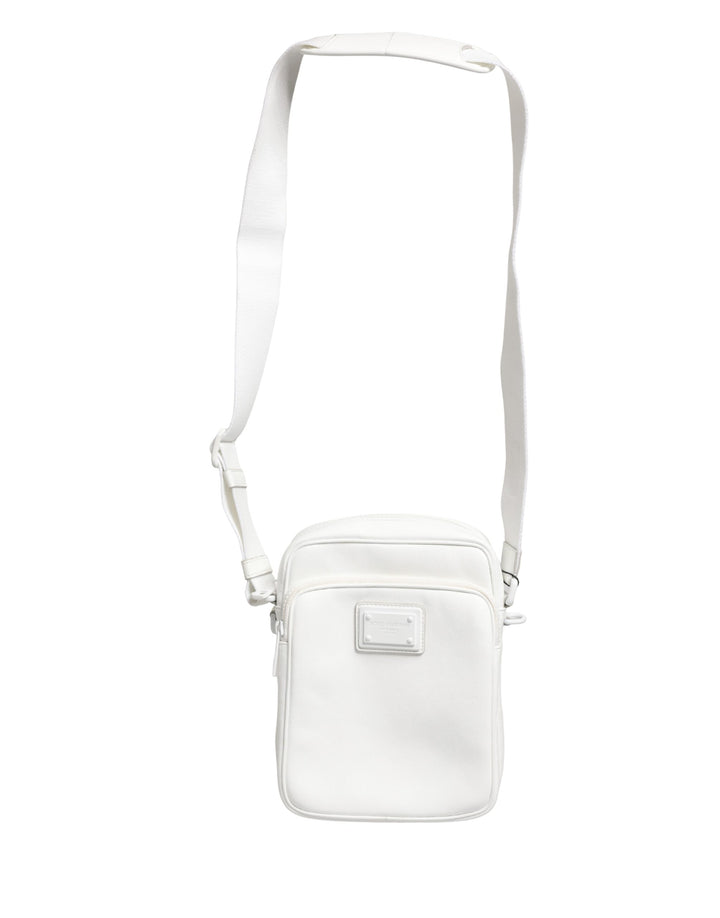 Dolce & Gabbana White Logo Plaque Crossbody Shoulder Borse Men Bag