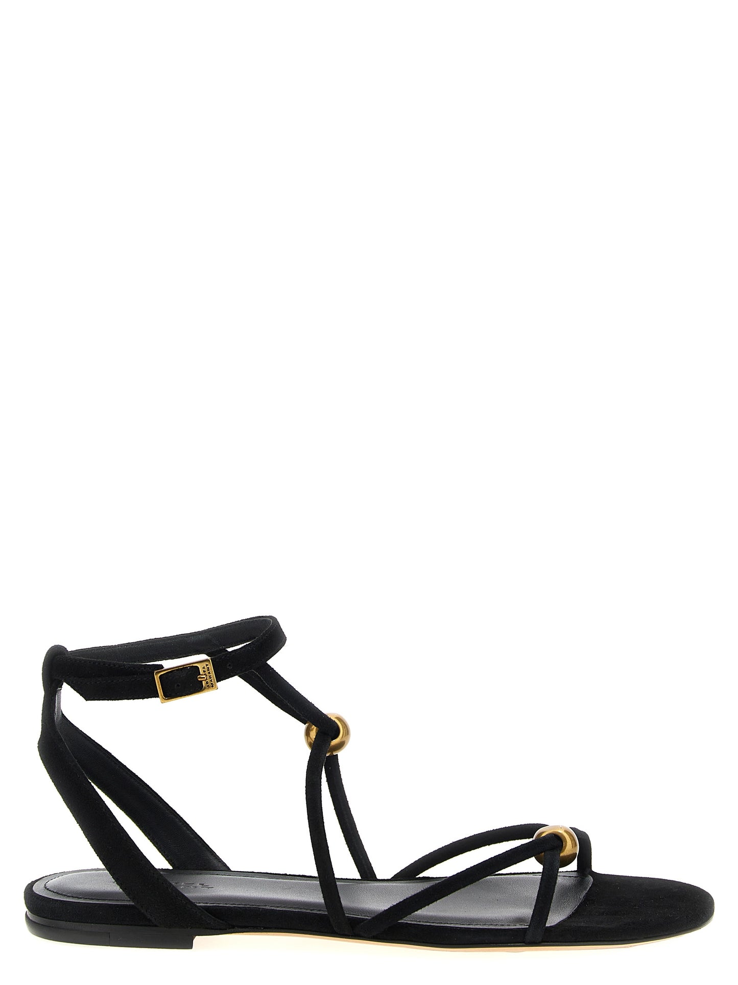 Isabel Marant Black Goatskin Flat Sandals