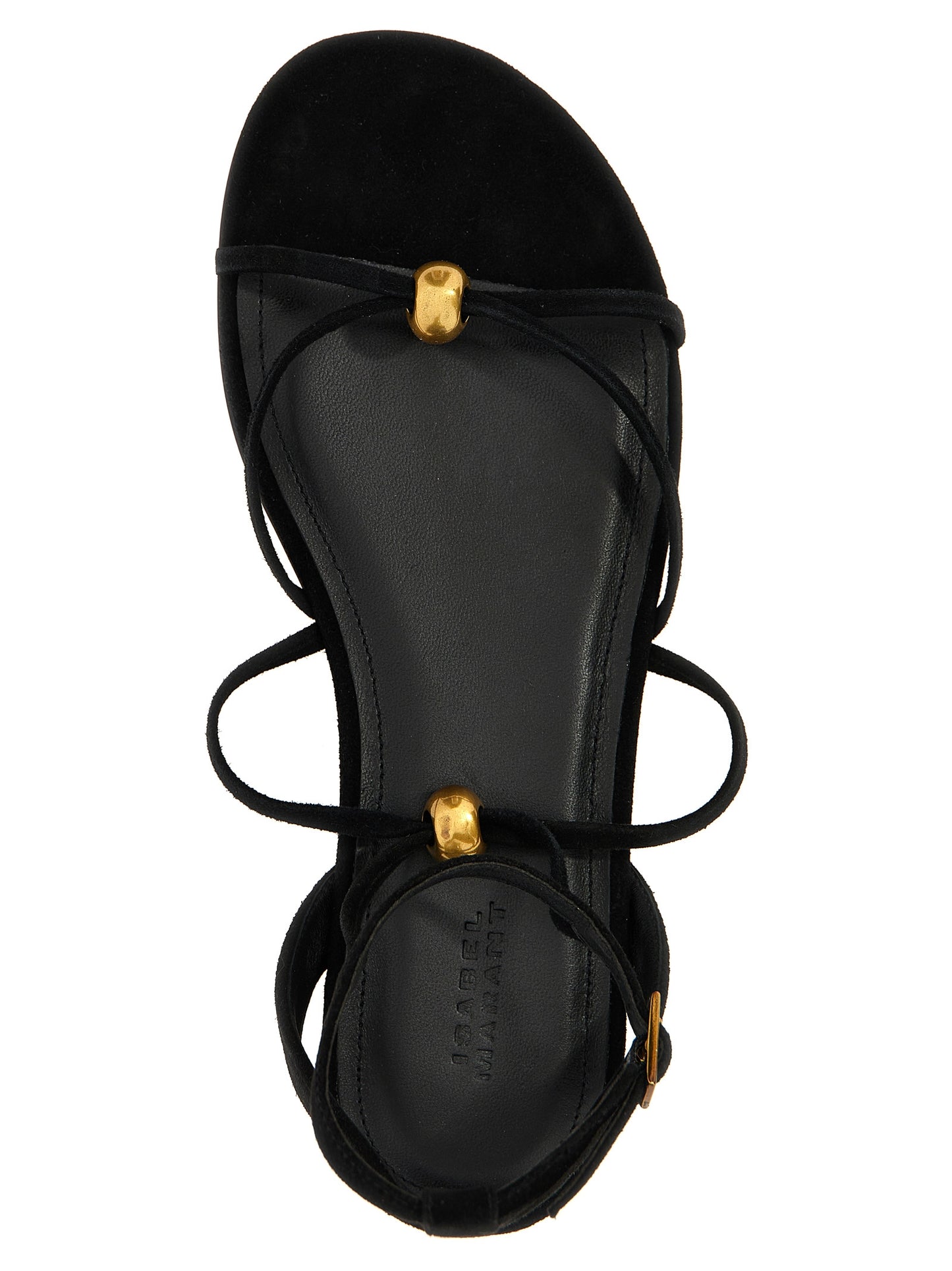 Isabel Marant Black Goatskin Flat Sandals
