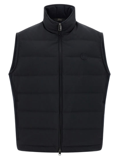 Brioni Blue Polyester Sleeveless Jacket