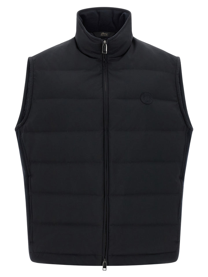 Brioni Blue Polyester Sleeveless Jacket