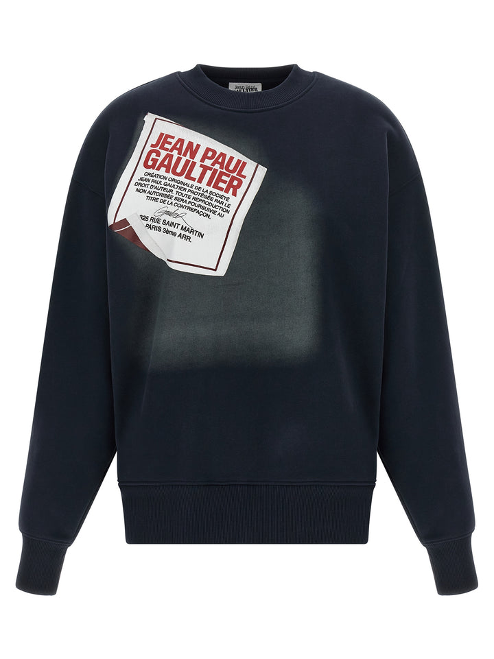 Jean Paul Gaultier Blue Cotton Sweatshirt