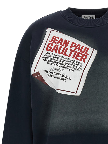 Jean Paul Gaultier Blue Cotton Sweatshirt