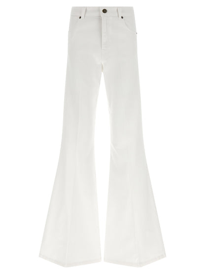 Twinset White Cotton Flared Jeans