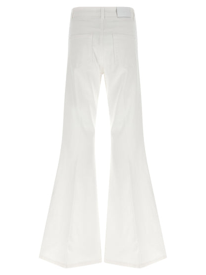 Twinset White Cotton Flared Jeans