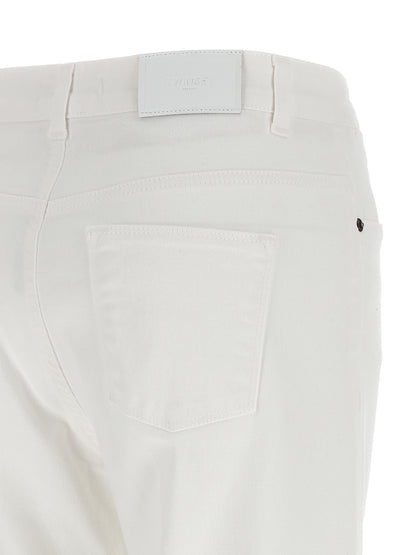 Twinset White Cotton Flared Jeans