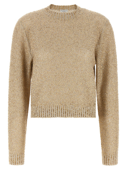 Brunello Cucinelli Gold Linen Cardigan