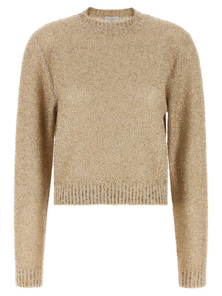 Brunello Cucinelli Gold Linen Cardigan