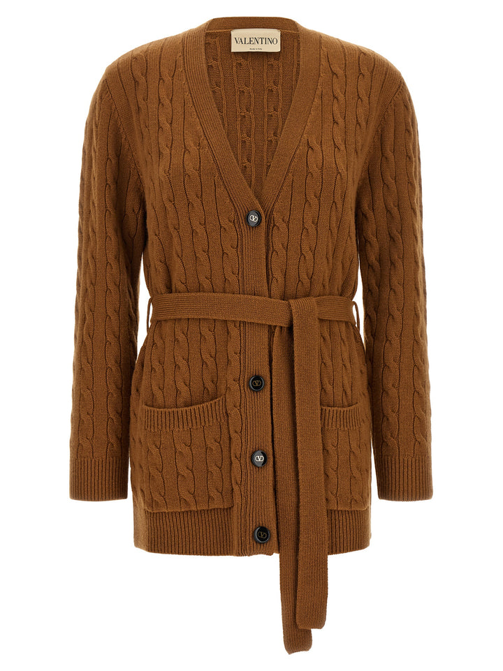 Valentino Garavani Brown Cashmere Cardigan