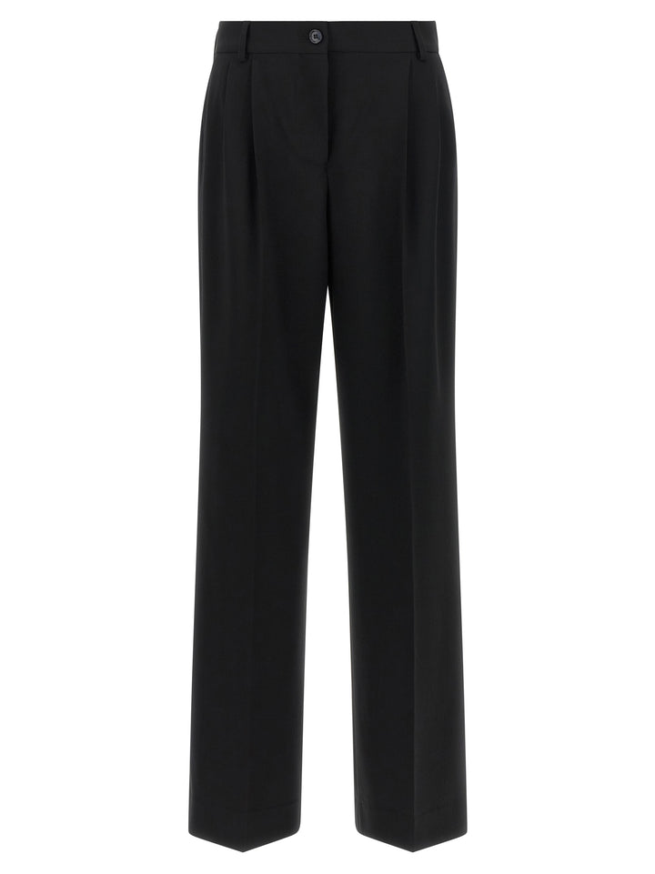 Dolce & Gabbana Black Virgin Wool Casual Pants