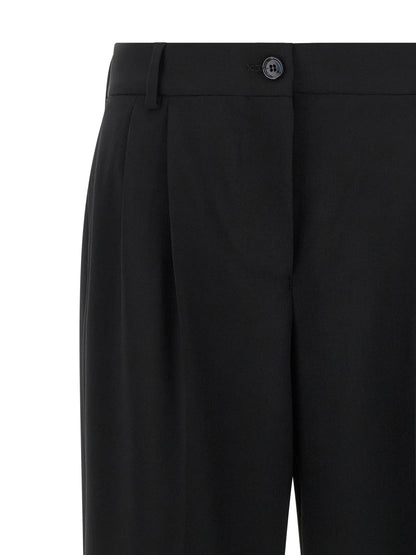 Dolce & Gabbana Black Virgin Wool Casual Pants