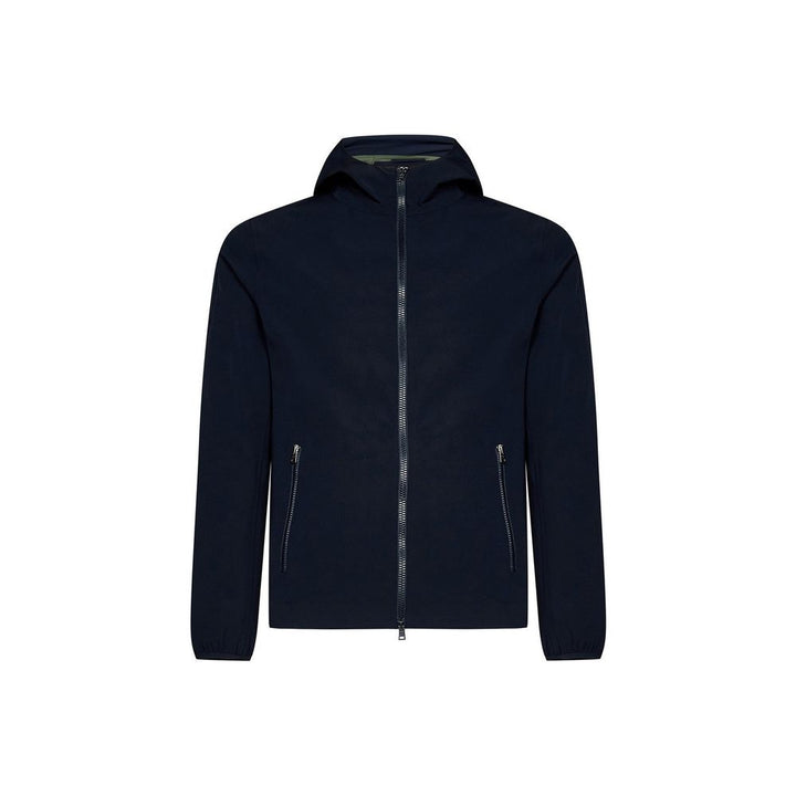 Herno Blue Elastane Shell Jacket
