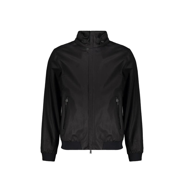 Herno Black Cotton Full-Length Jacket