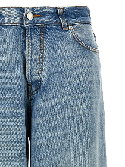 Haikure Blue Cotton Straight-Leg Jeans
