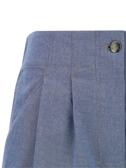 Moncler Grenoble Blue Cotton Bermuda Shorts