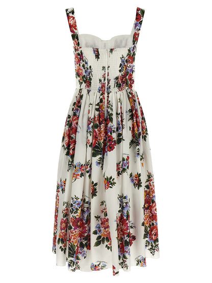 Dolce & Gabbana White Cotton Midi Dress