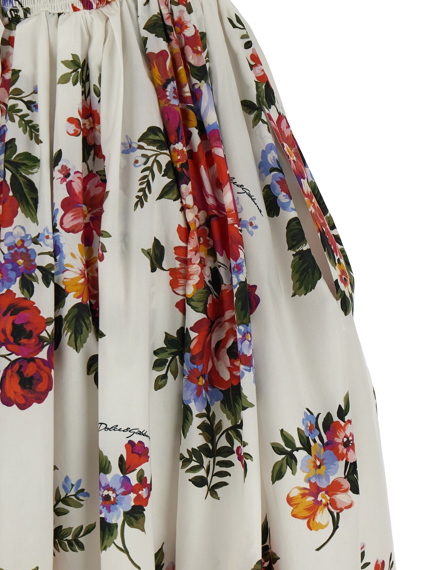 Dolce & Gabbana White Cotton Midi Dress