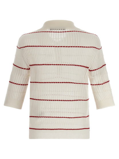 Max Mara White Silk Polo Shirt