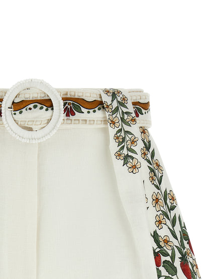 FARM RIO White Viscose Bermuda Shorts