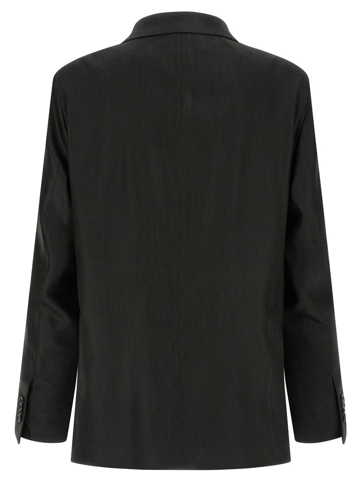 Tagliatore Black Linen Two-Piece Suit