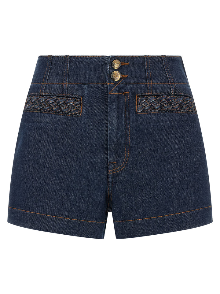 Zimmermann Blue Cotton Bermuda Shorts