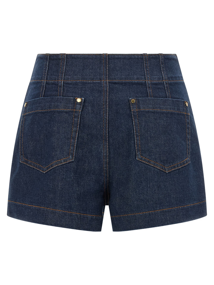 Zimmermann Blue Cotton Bermuda Shorts